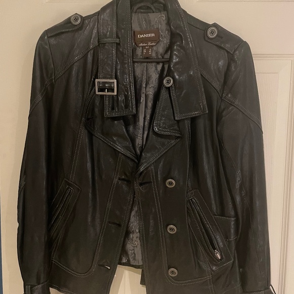 Danier leather moto jacket - women’s small - Picture 1 of 3